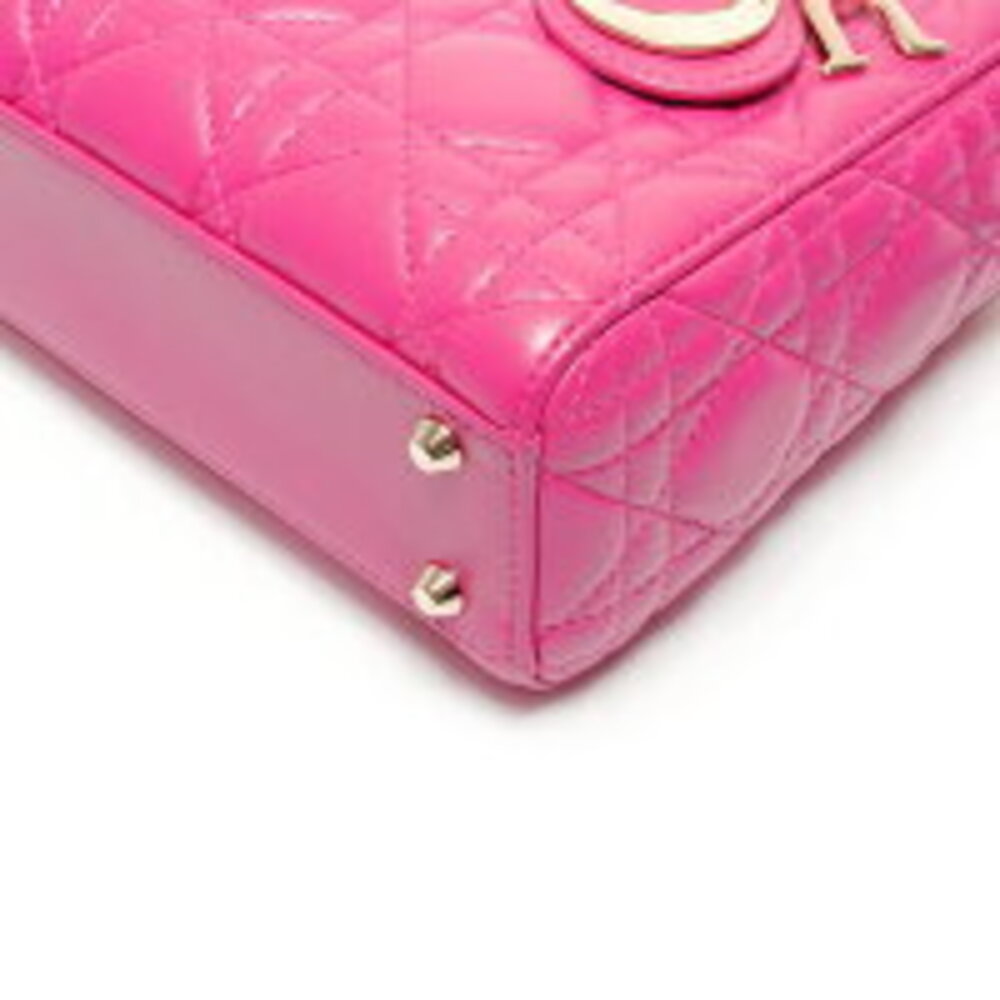 Christian Dior Lady Lambskin Shoulder Bag Pink - Picture 6 of 13